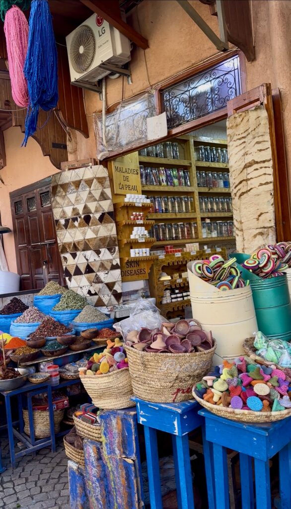 Colourful souks in Marrakesh