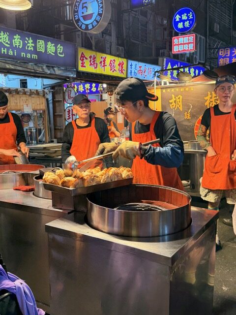 Pepper buns being made