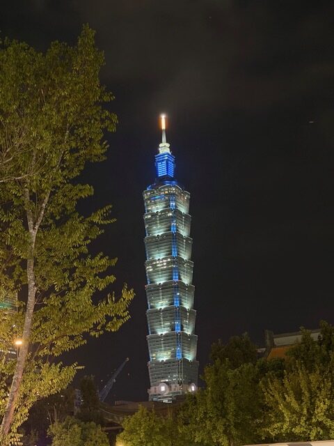 Taipai 101 at night