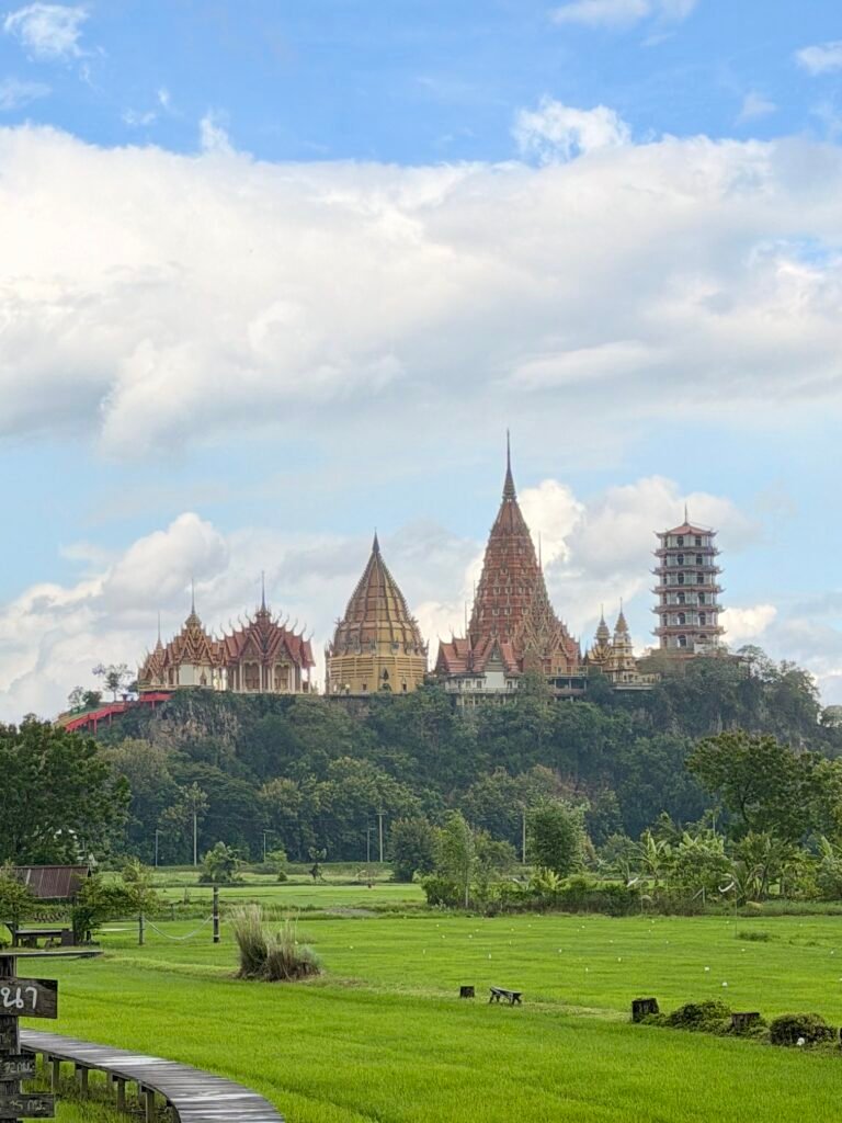 View of tiger temple from meena cafe